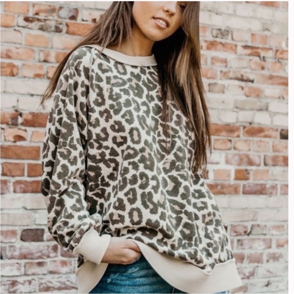 Free People Go On Get Floral Sweatshirt